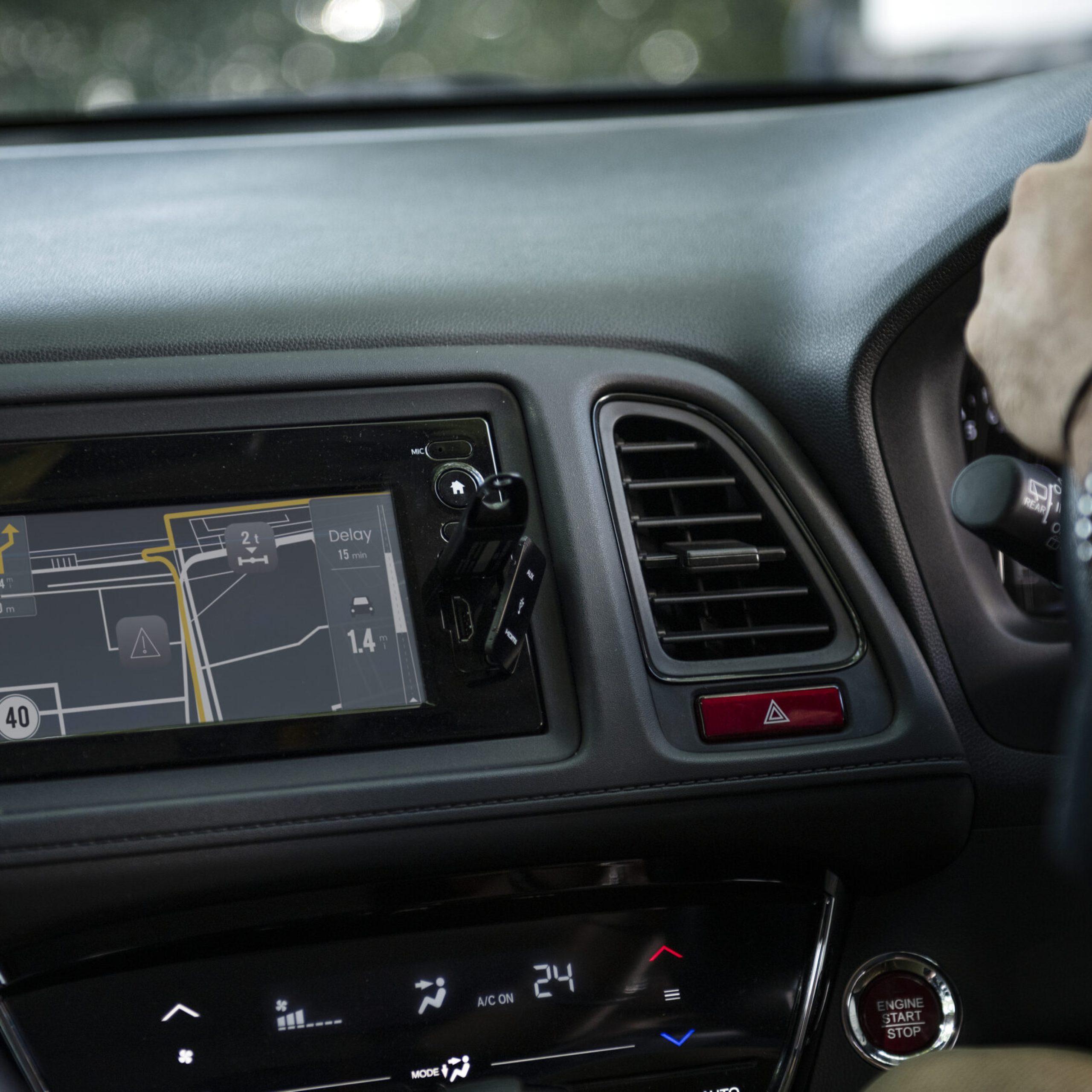 Using navigation in a car for a direction
