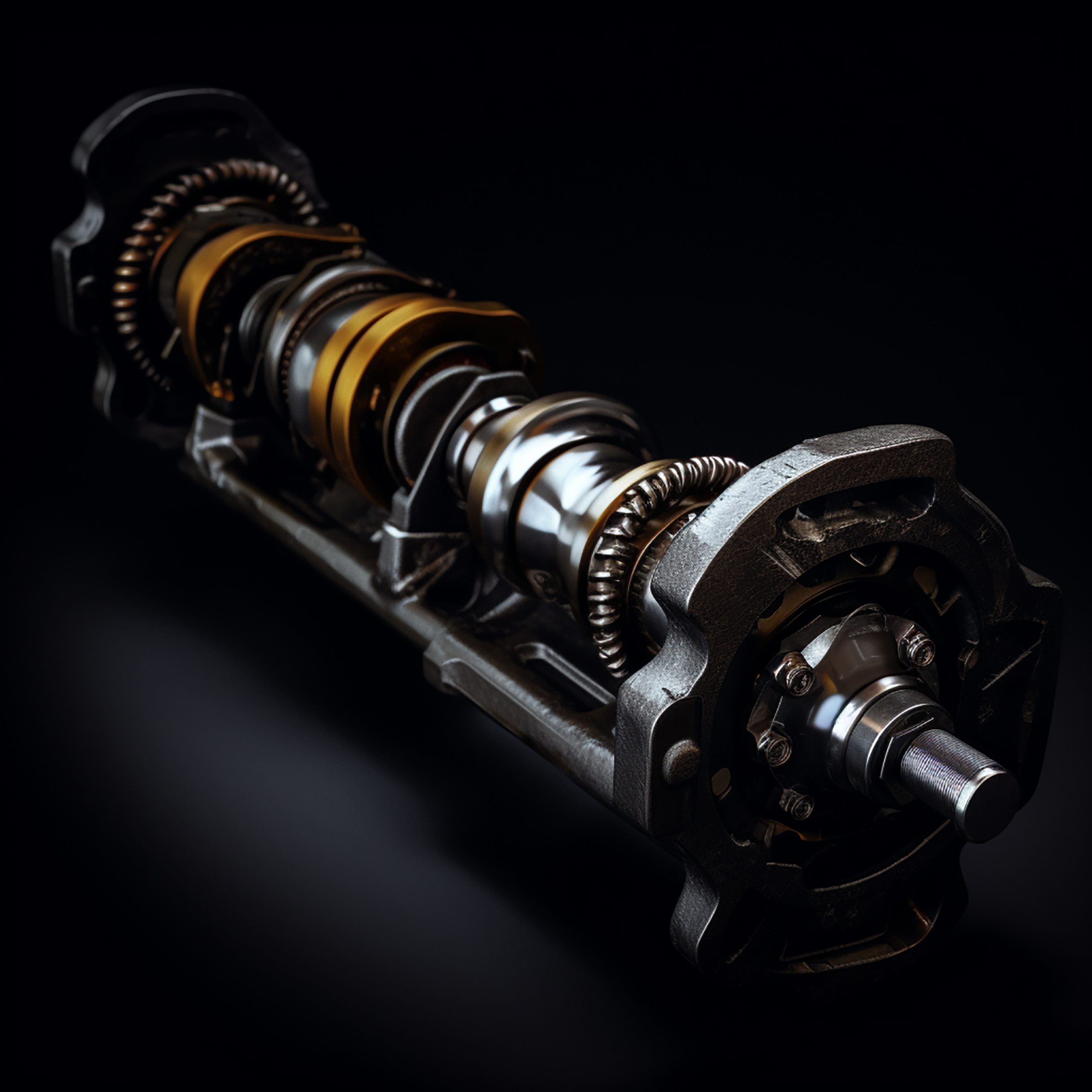 crankshaft-black-background-oil-grease
